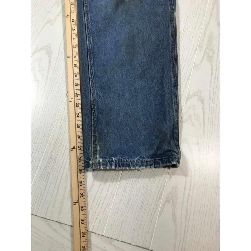 Carhartt Carpenter Jeans Mens 30x29 Blue Flame Resistant Workwear Utility Grunge
